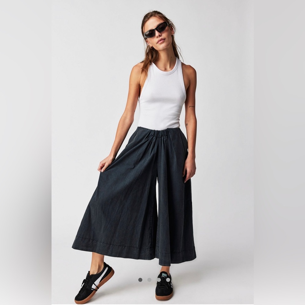 Free People Get Into Pants in Washed Black